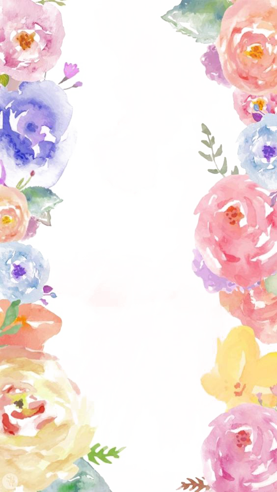 Flora Mural Border Posy Pink PNG