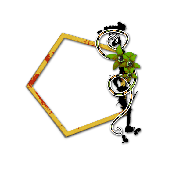 Yellow Corolla Leaf Frame Line PNG