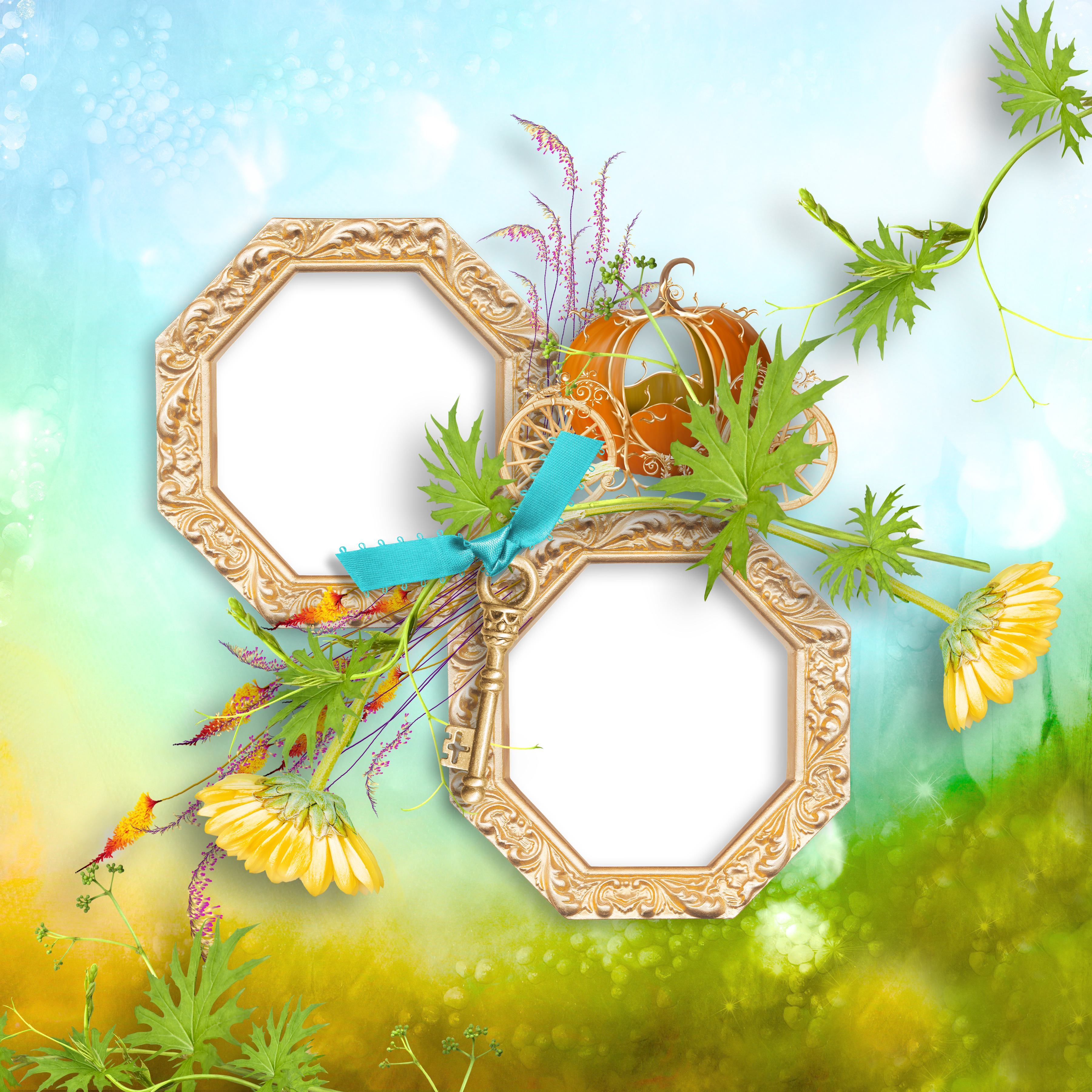 Frame Creative Icon Hydrangea Conifer PNG