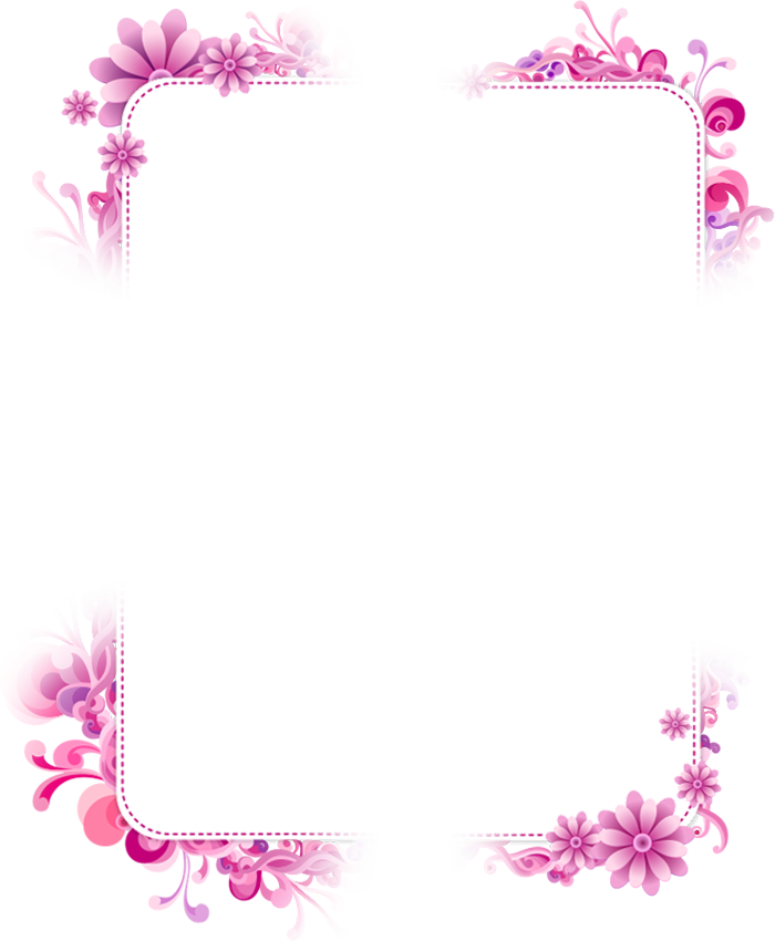 Blooms Purple Lilac Frame Pink PNG