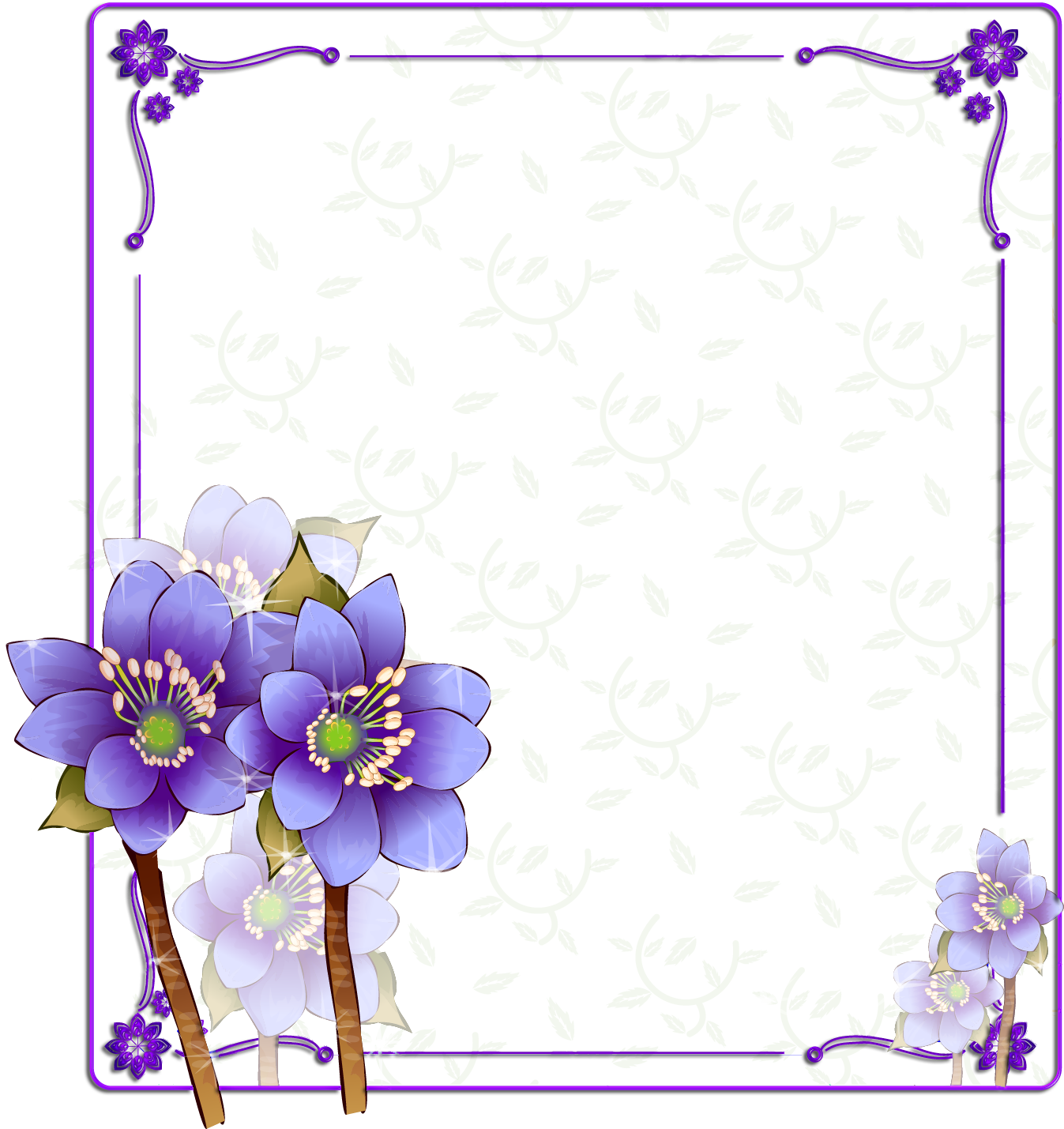 Photography Branch Lavender Ornament Frame PNG