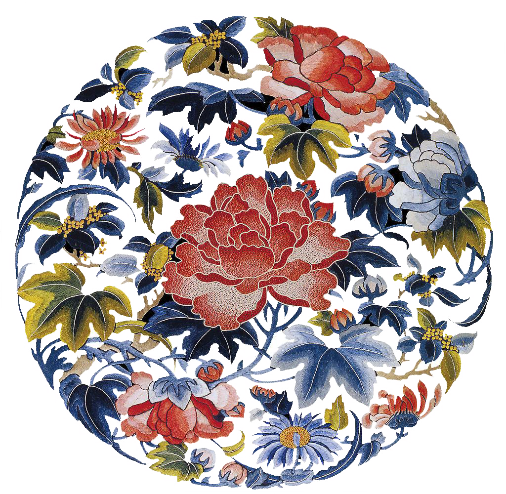 Craft Textile Marigold Chinese Plate PNG