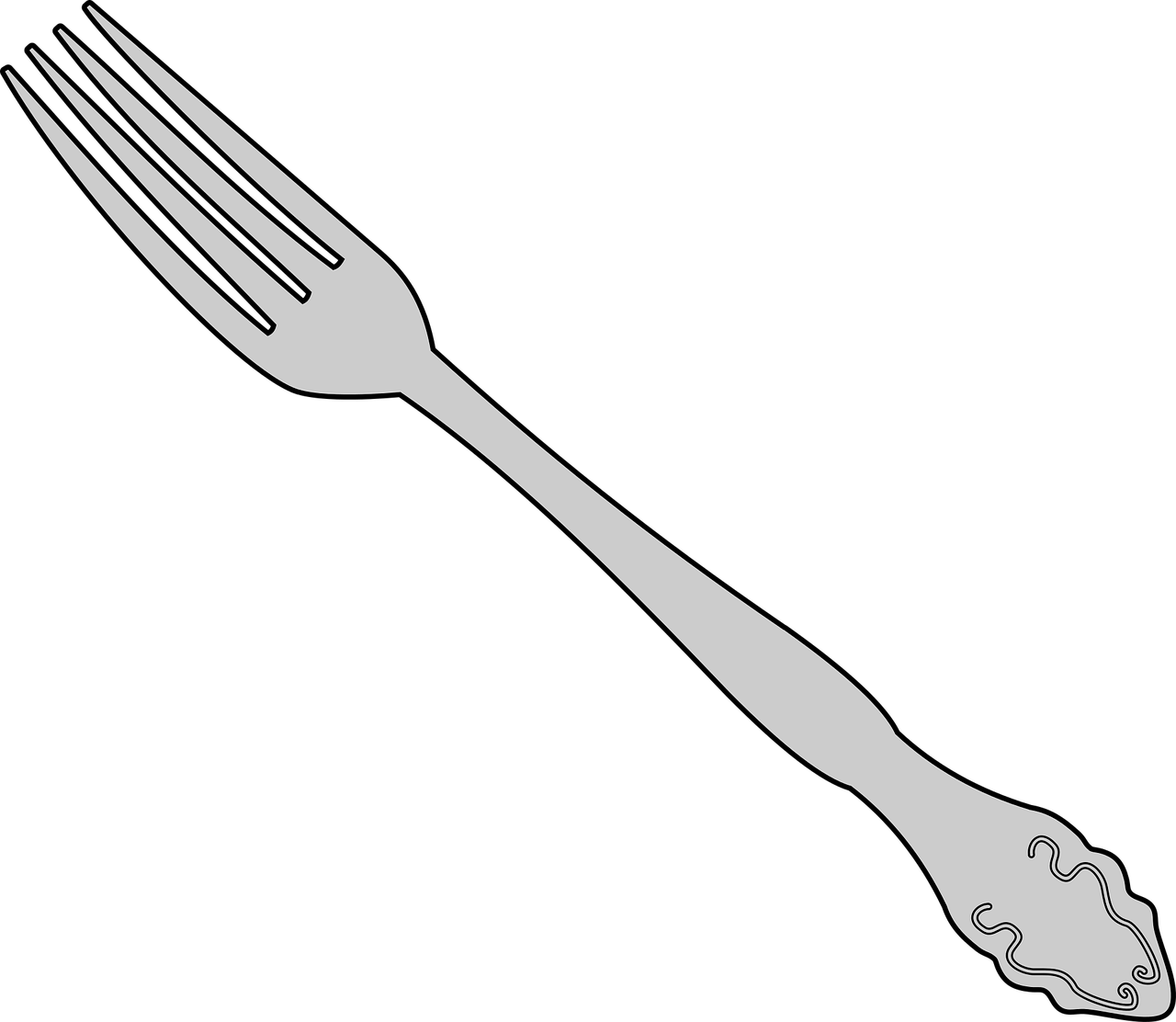 Vector Fork Gizzard Silver Cutlet PNG