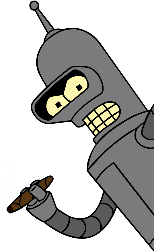 Robot Bender Cartoon Futurama PNG