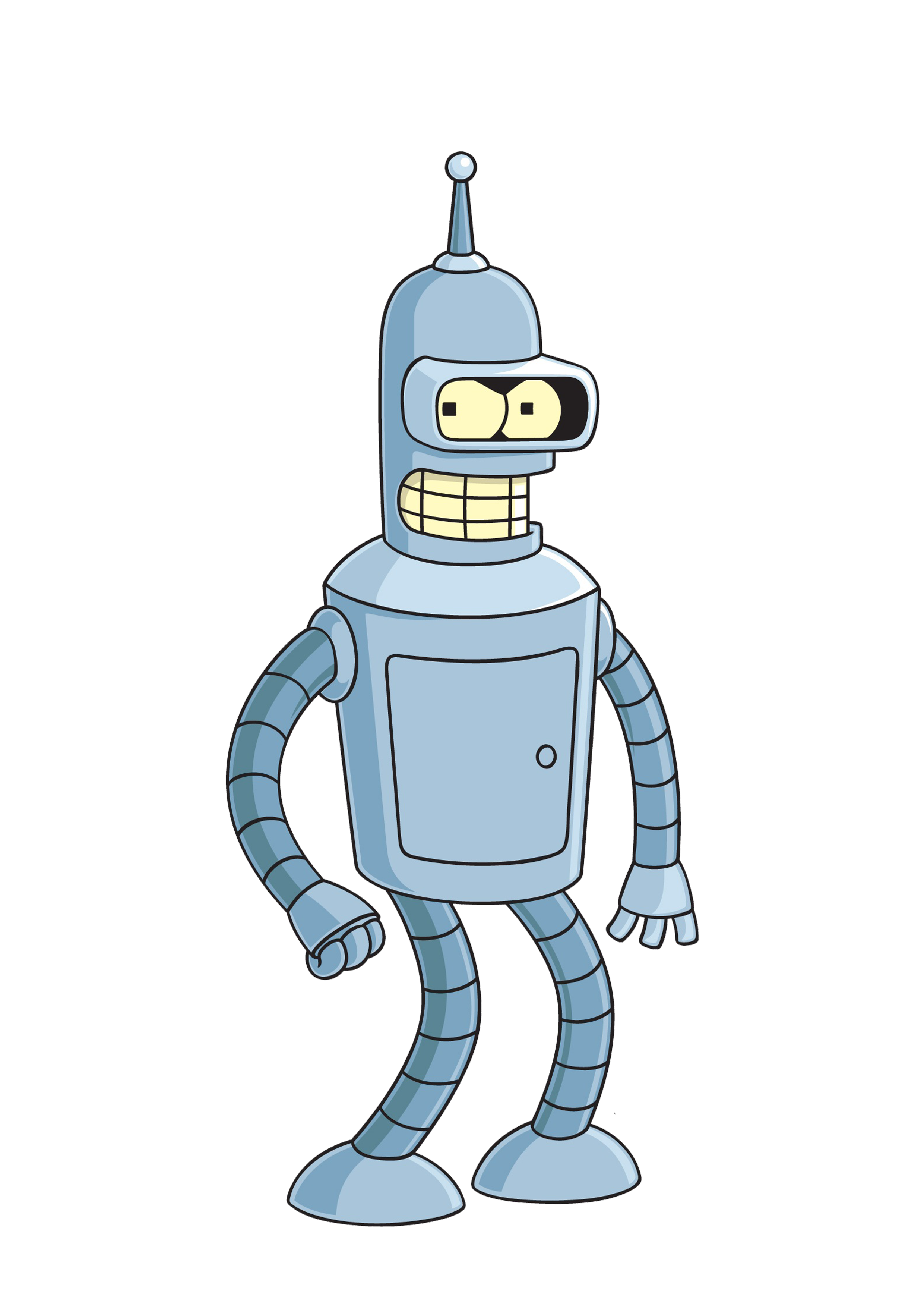 Cartoon Bender Robot Futurama PNG