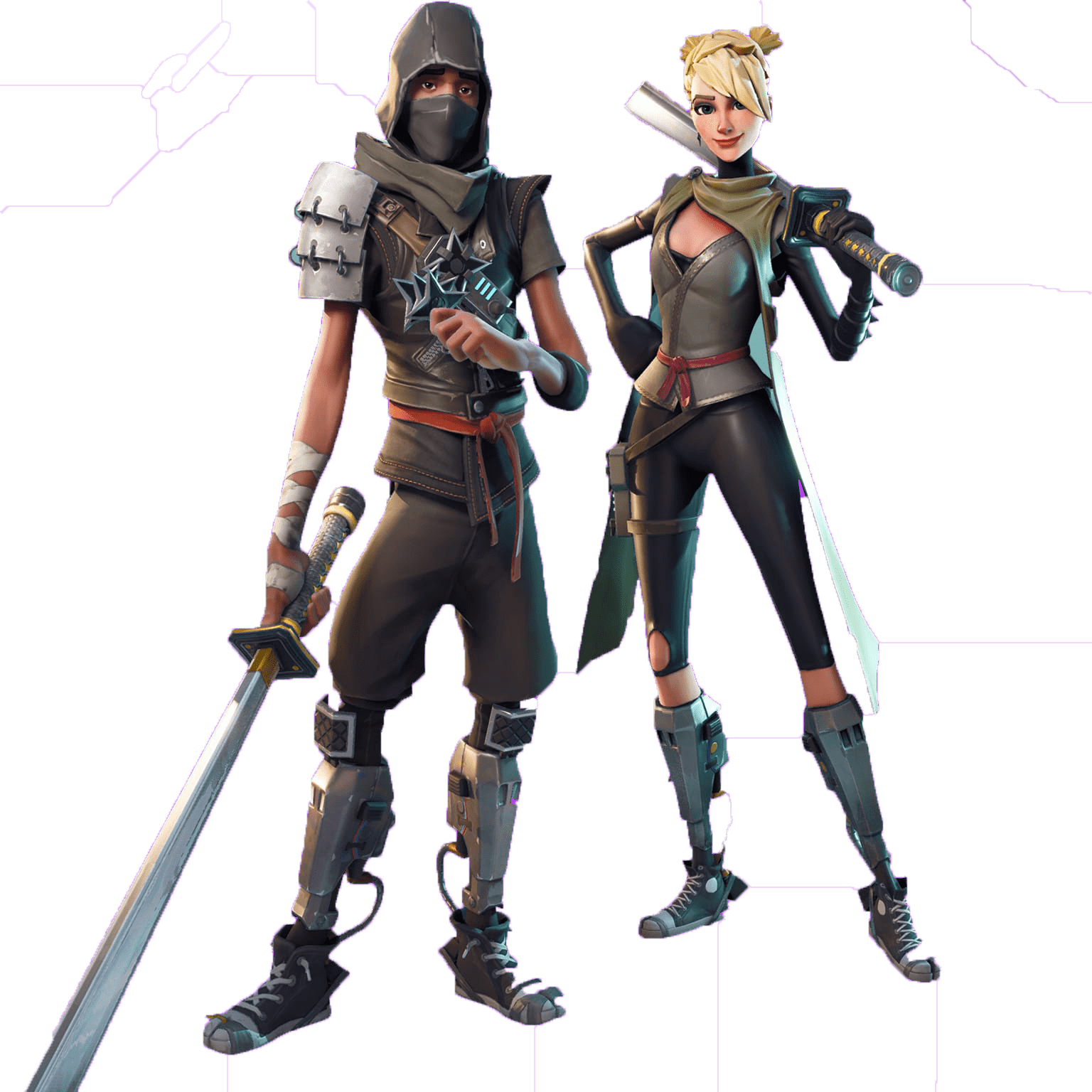 Figure Battle Fortnite Set Ninja PNG