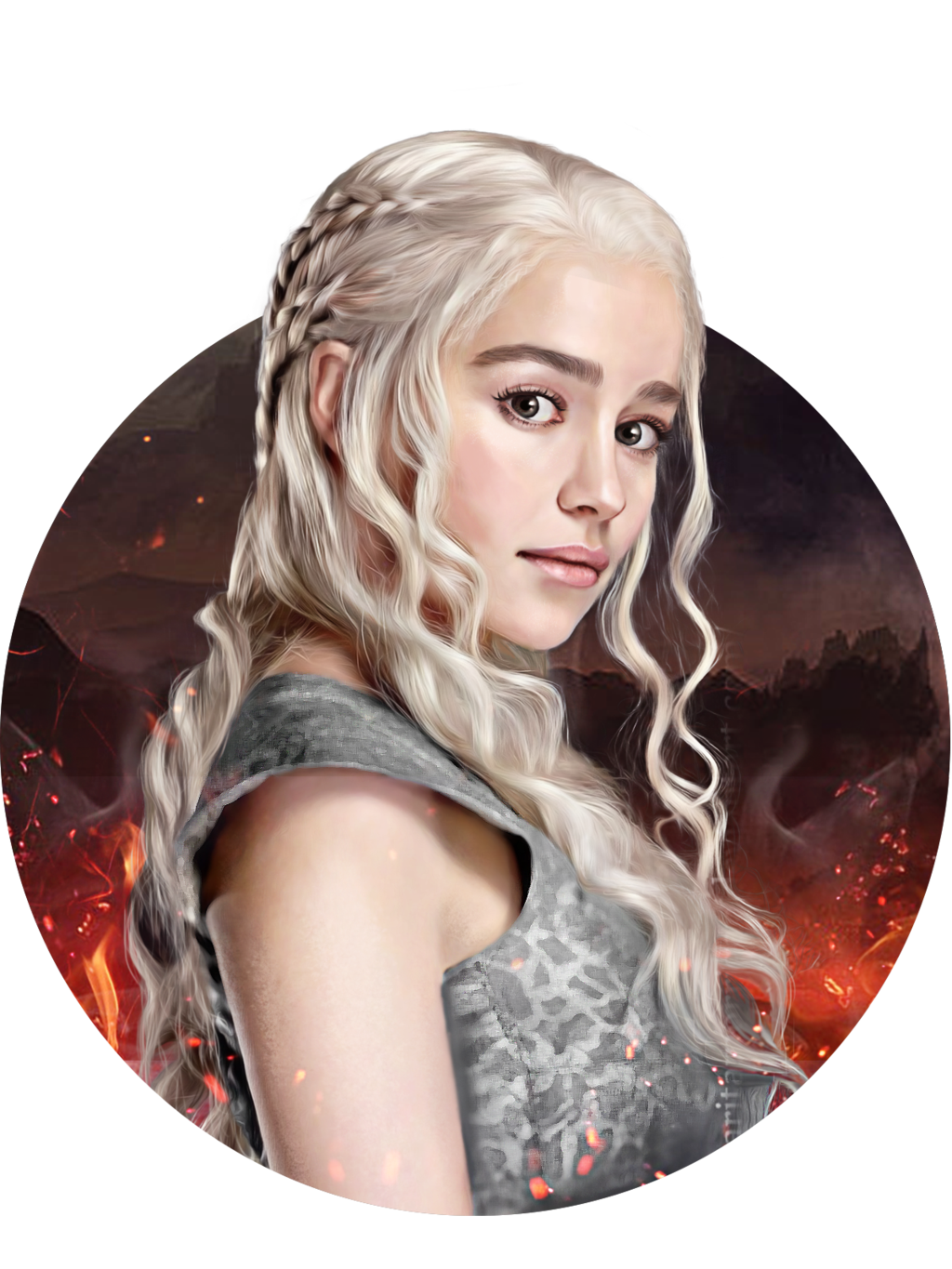 Wig Daenerys Game Thrones Art PNG