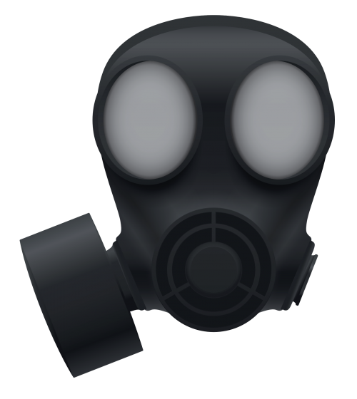 Diesel Emission Brag Embellishment Mask PNG