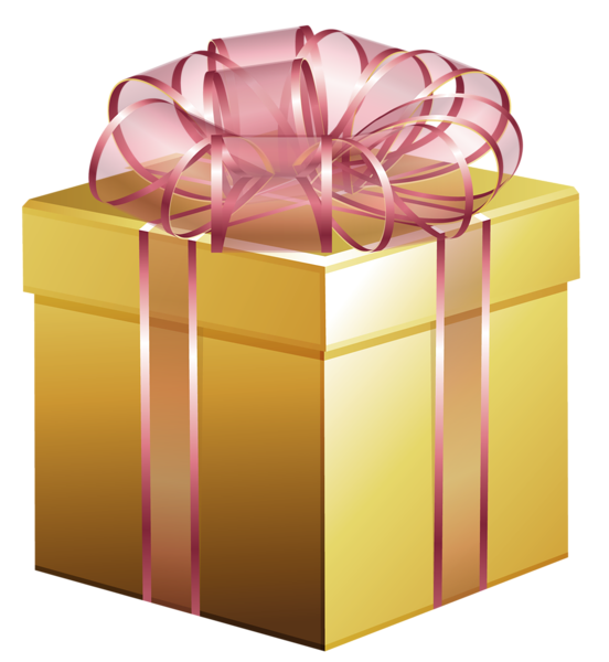 Gold Giving Holidays Present Gift PNG