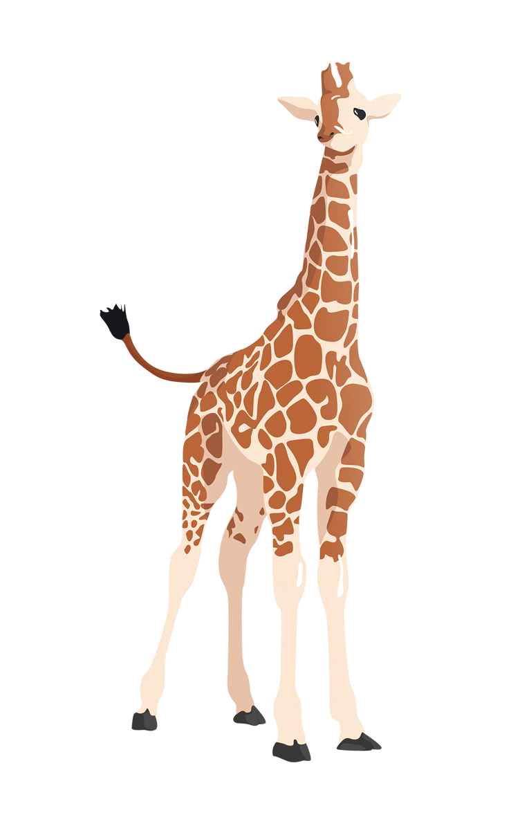 Cheetah Giraffe Impala Critter Vector PNG