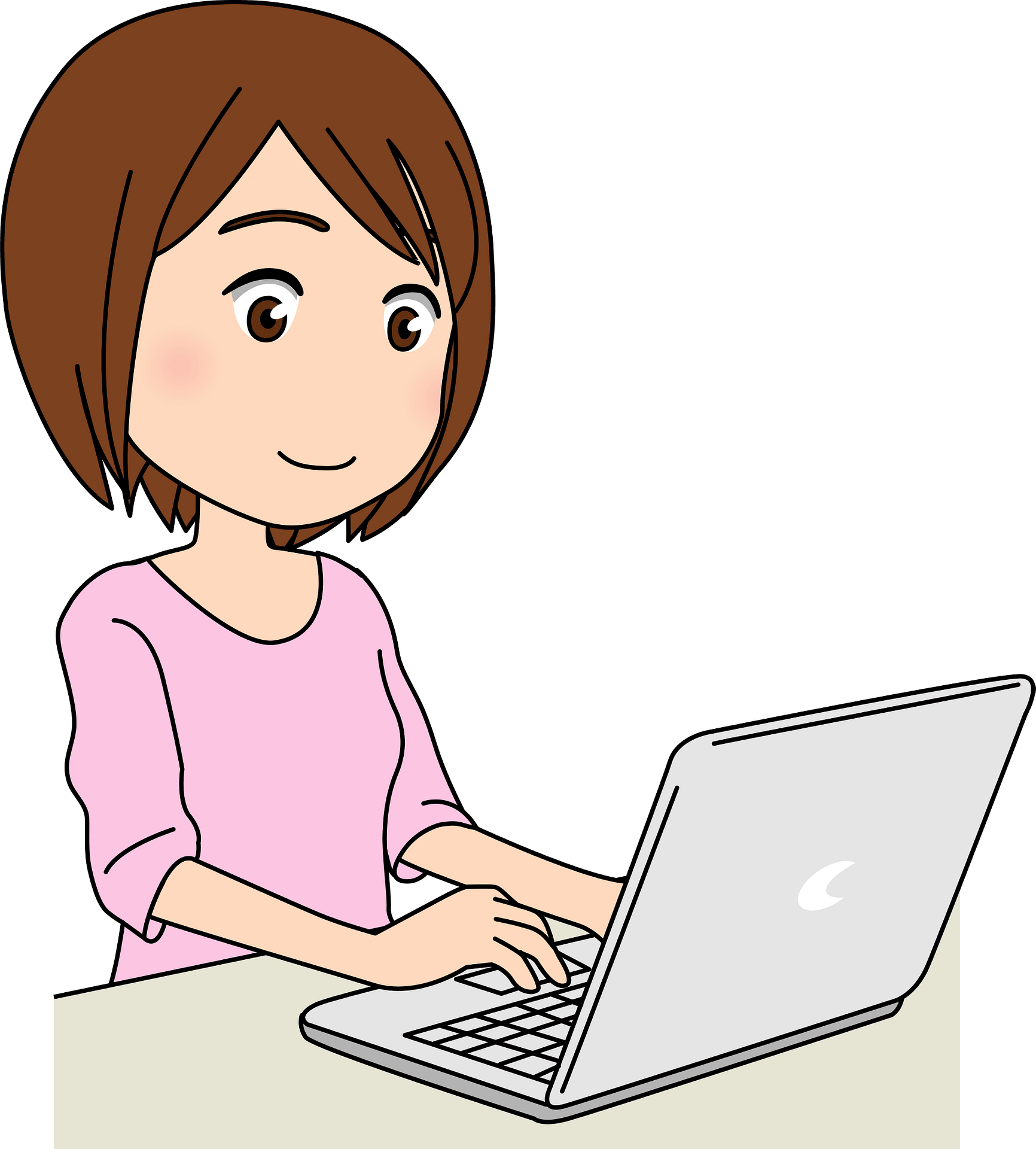 Laptop Nanny Professional Beauty Girl PNG