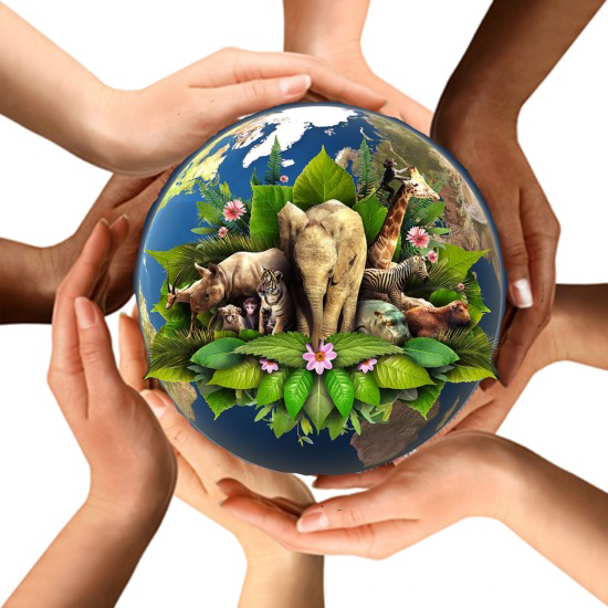 Hands Orb Country World Balloon PNG