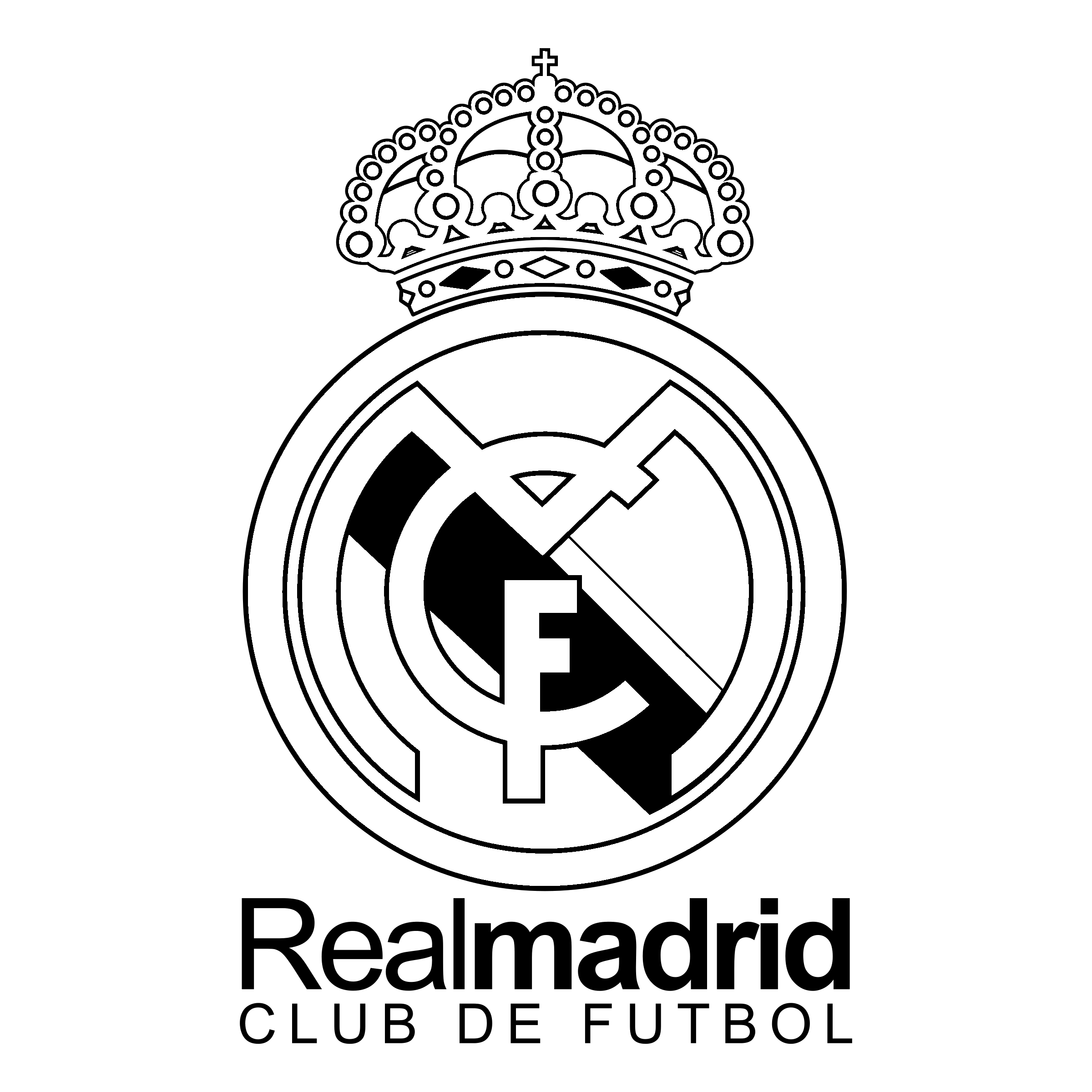 Monochrome Uefa Sizing Madrid Logo PNG