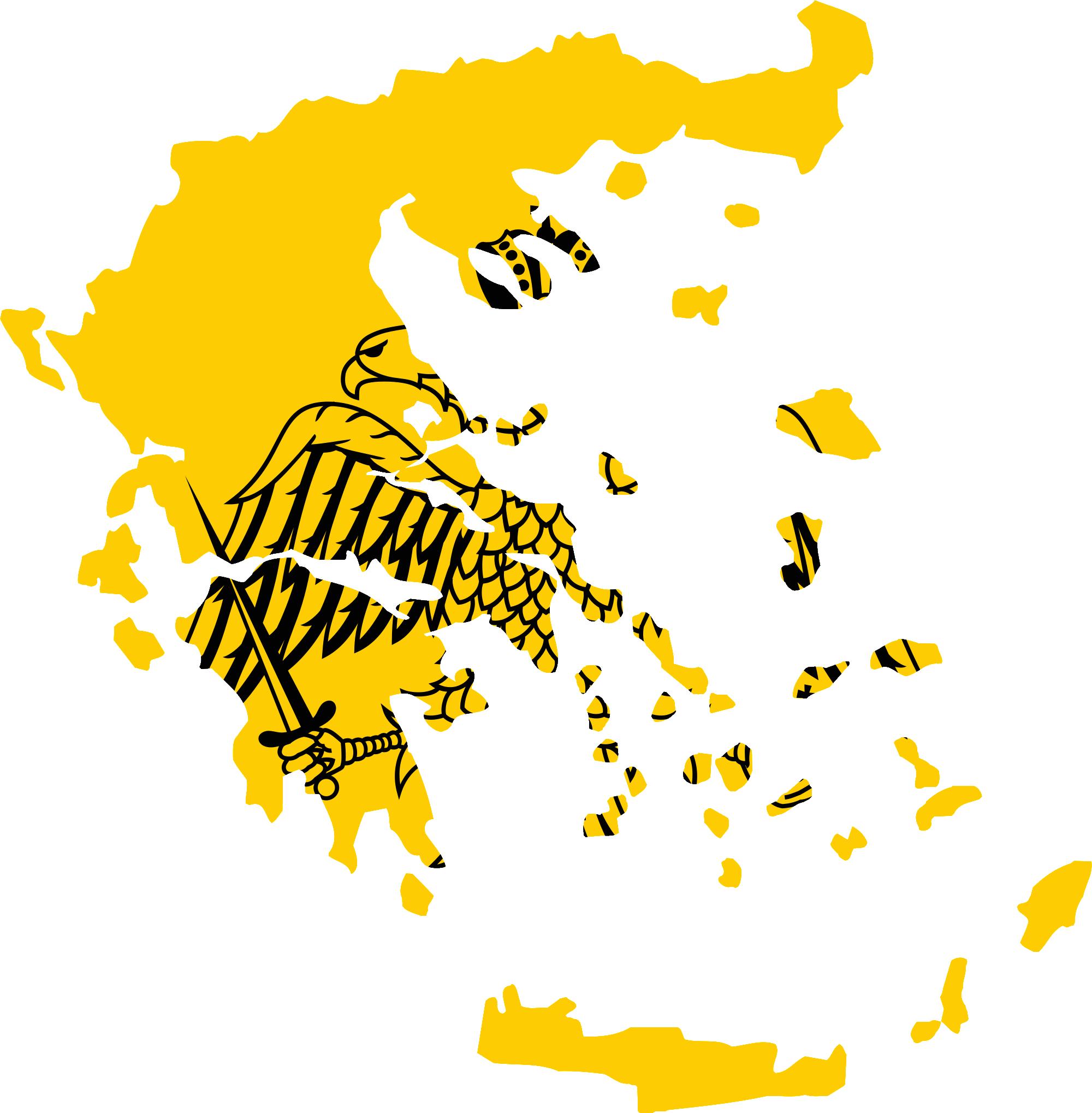 Map World Greece PNG