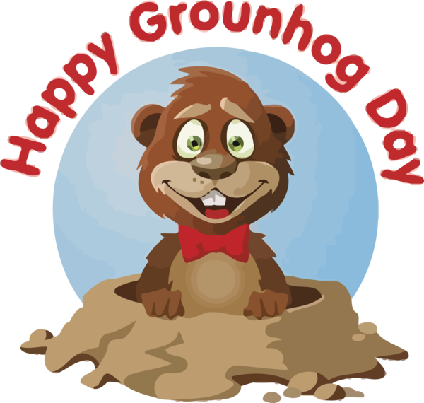 2020 Groundhog Day Holiday Cartoon PNG