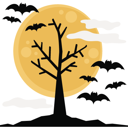 Halloween Spring Tree Cards Background PNG