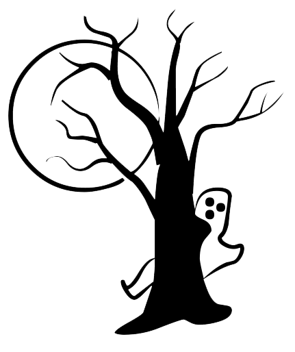 Halloween Tree Border PNG