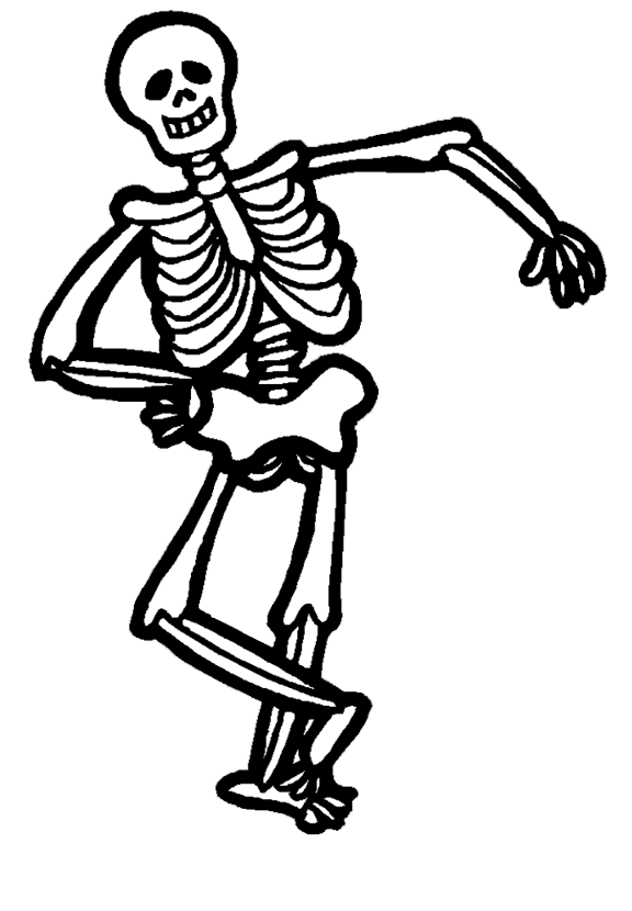 Halloween Friends Greetings Skeleton PNG