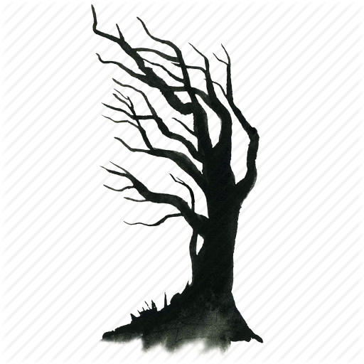 Spooky Cards Firefly Tree Halloween PNG