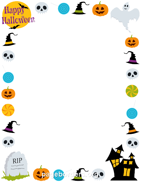 Halloween Wallpaper Border Ghouls PNG