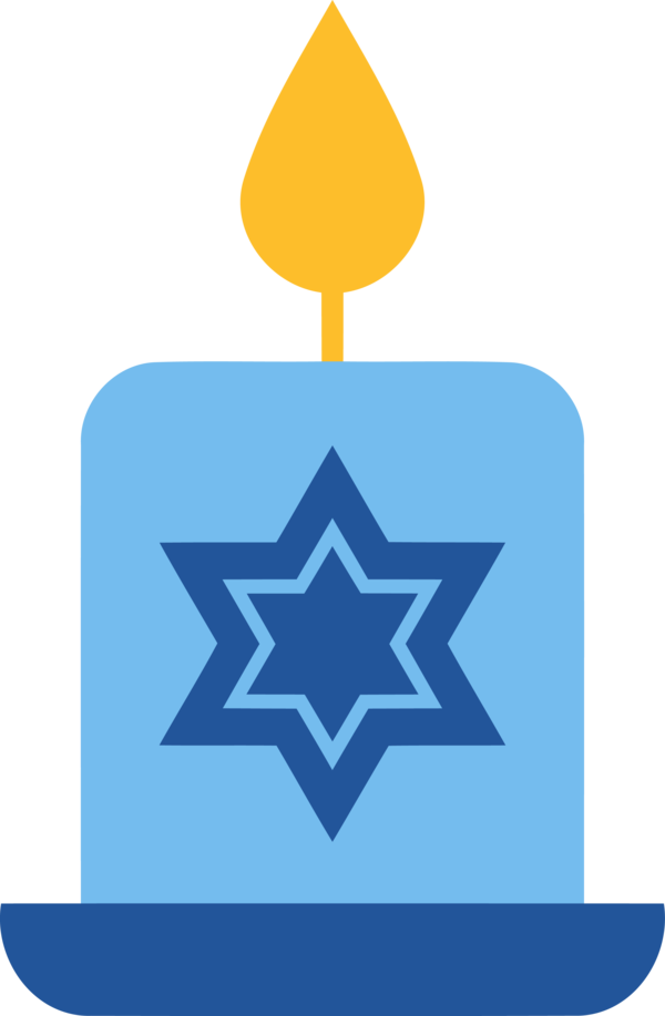 Hanukkah Logo Electric Blue Happy PNG