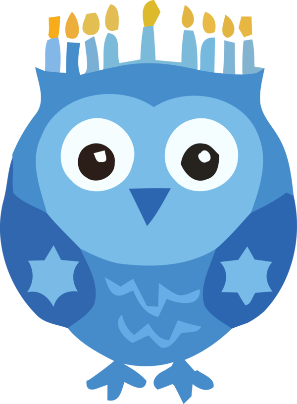 Hanukkah Owl Bird Happy Prey PNG