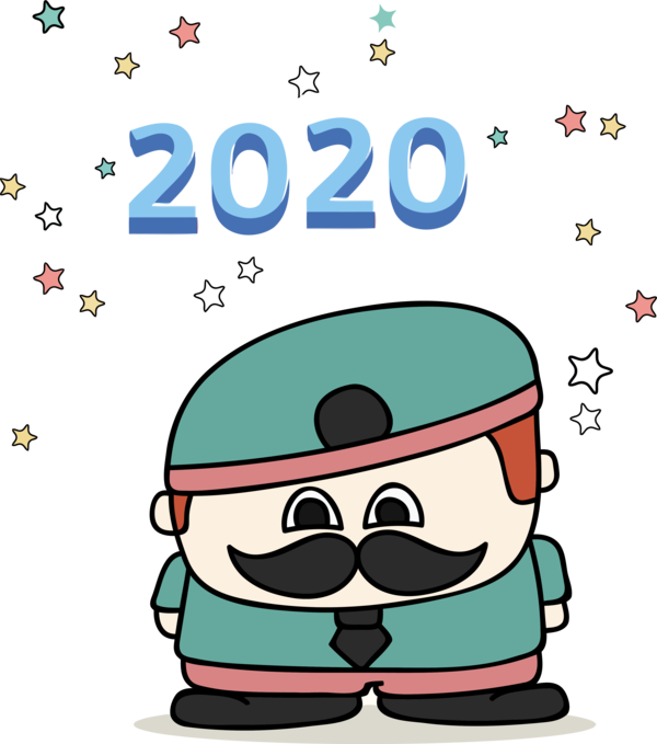 Happy 2020 Cartoon For Font PNG