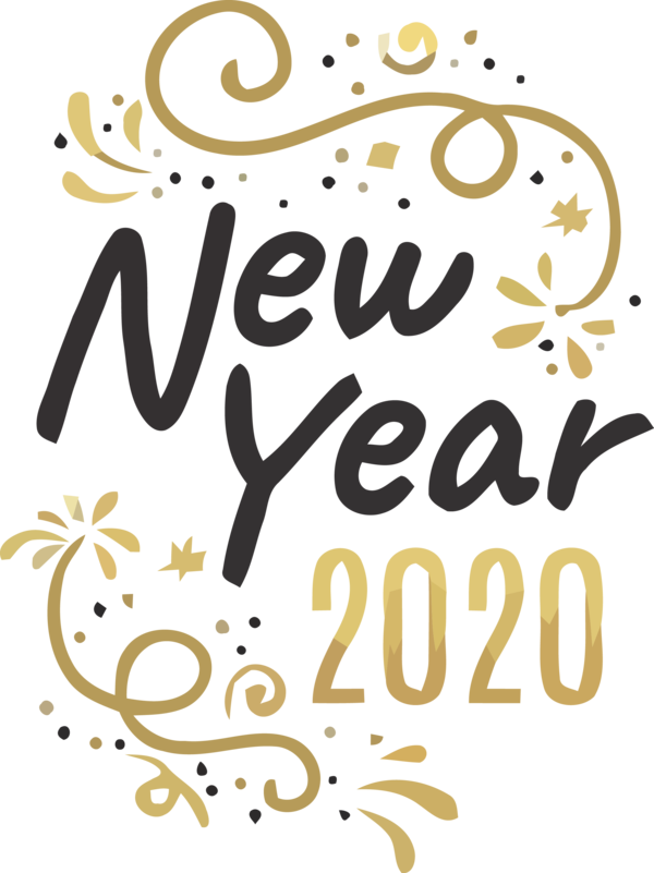 Greeting 2020 New Calligraphy Font PNG