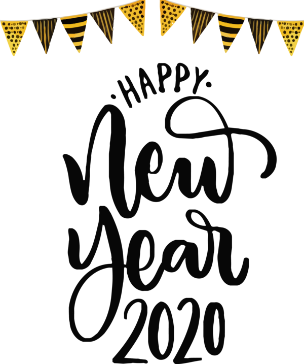 Font Text Year New Lights PNG