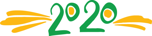 Green Year Themes 2020 Text PNG