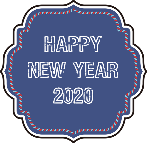 Year Themes Label New 2020 PNG