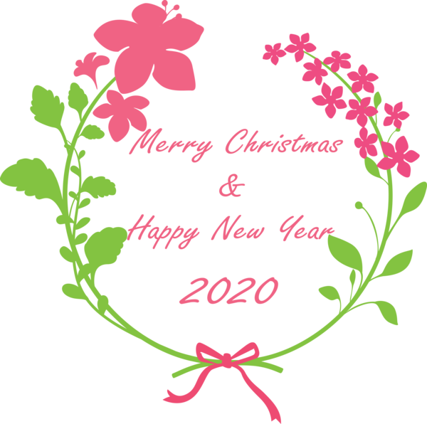 Year 2020 Happy Flower Pink PNG