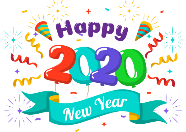 Logo Text Celebrating New Year PNG