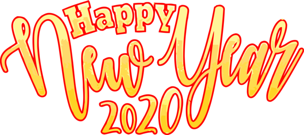 Font For Party Happy Year PNG