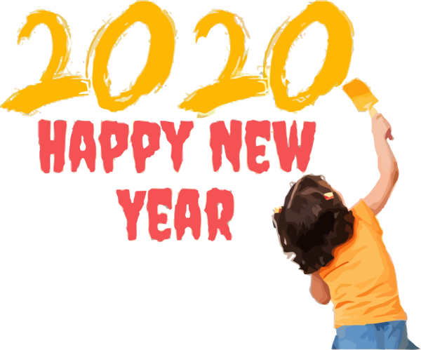 For 2020 Font Happy New PNG