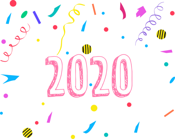 Pink Happy 2020 New Carol PNG
