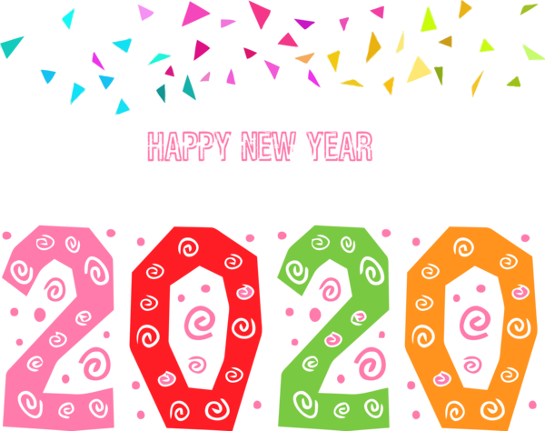 Number Font Text New Year PNG