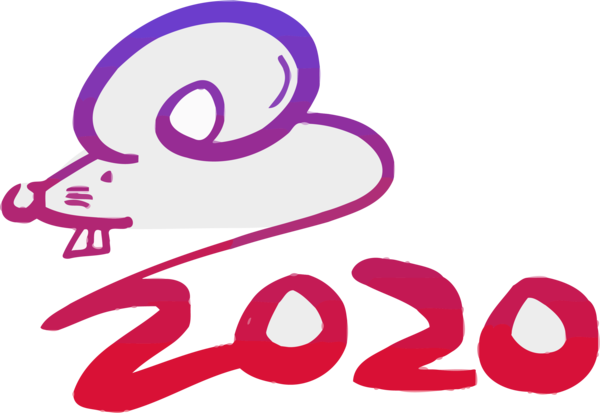 Celebration For 2020 Pink Font PNG
