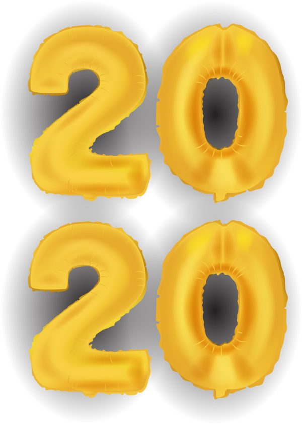 Font 2020 Yellow Resolutions New PNG