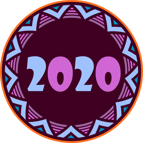 New 2020 Circle Year Symbol PNG