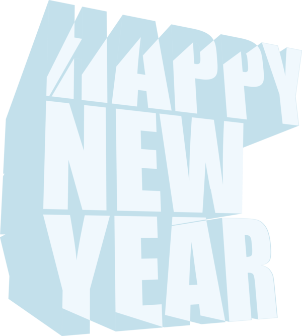Turquoise Year Happy New Quote PNG
