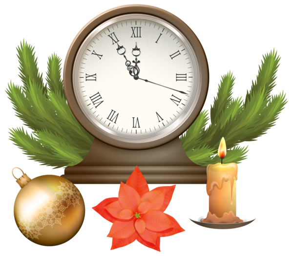Near Ornament Events Clock For PNG