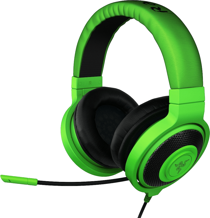 Compact Green Waterproof Headset Neckband PNG