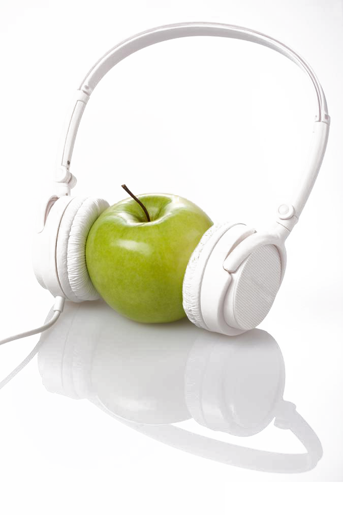 Headphones Apple Cup Tags Fruit PNG