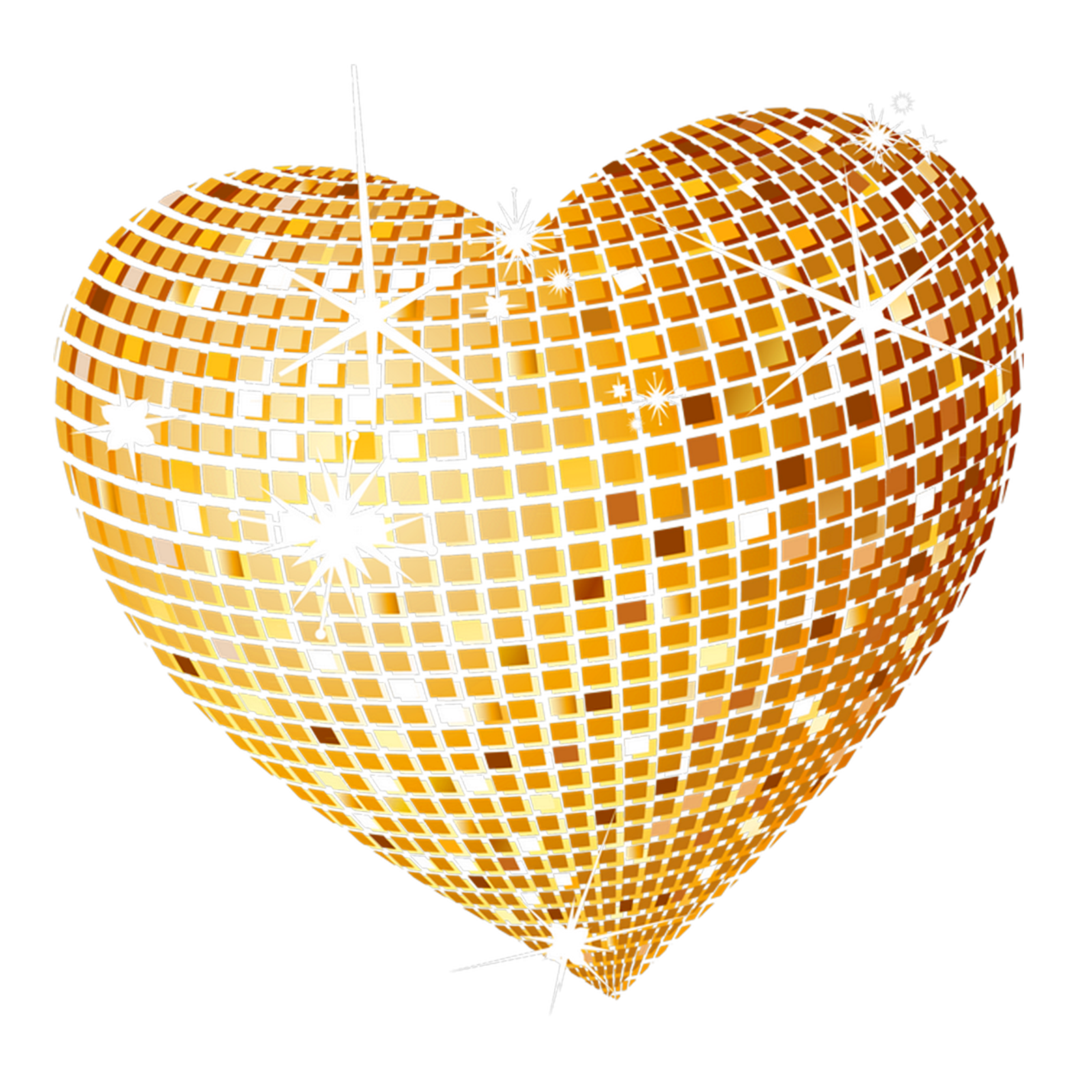 Quality Gold Glitter Love Heartbeat PNG