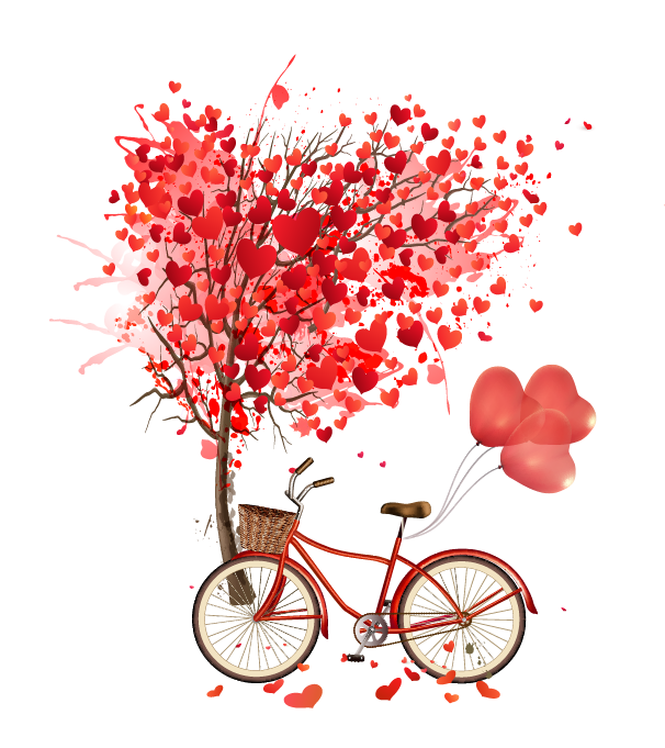 Illustration Valentine'S Heart-Shaped Petal Vector PNG