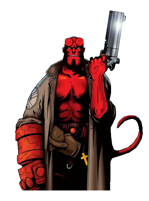 Hellboy Caricature PNG