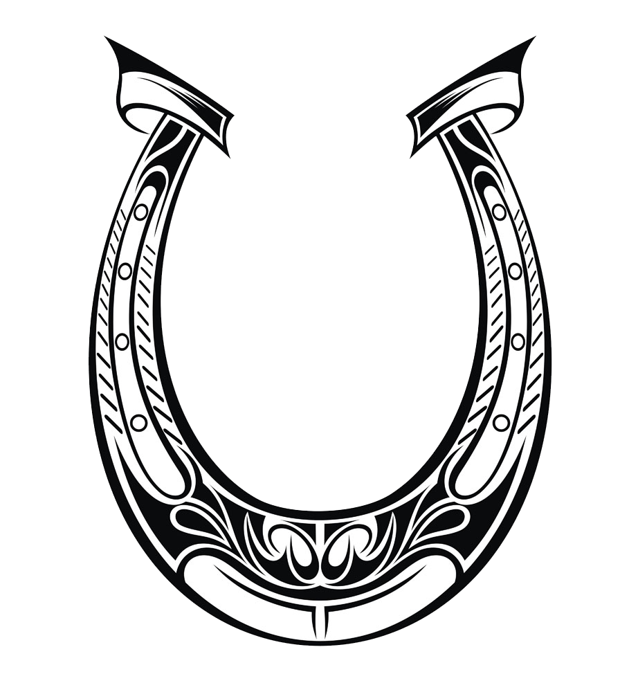 Bone Monochrome Horseshoe Sidekick Logo PNG