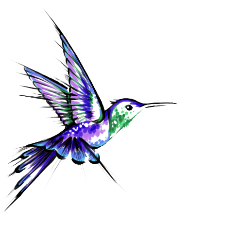 Mockingbird Tattoo Hummingbird Black-And-Gray Purple PNG