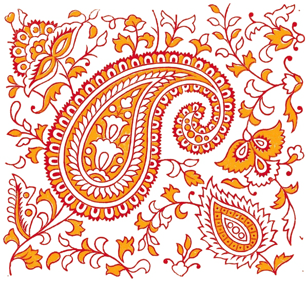 Textile Drawing India Ethnic Floral PNG